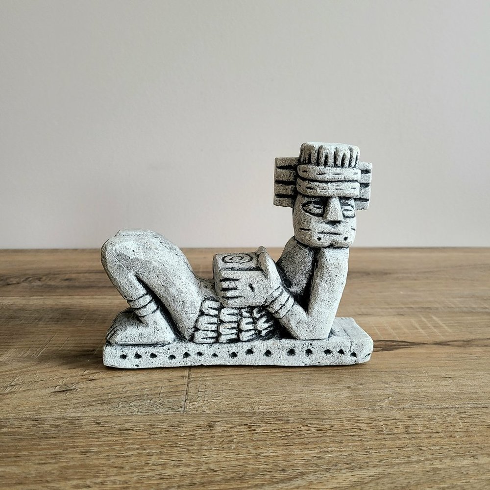 Mayan Aztec hand carved stone figurine.